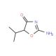 2-amino-5-isopropyl-1,3-oxazol-4(5H)-one (CAS 15900-26-2) - chemical structure image