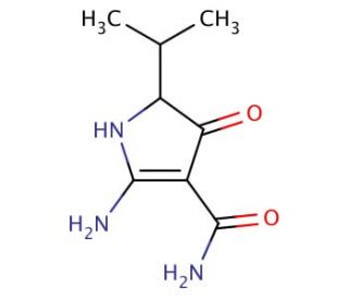 2-amino-5-isopropyl-4-oxo-4,5-dihydro-1H-pyrrole-3-carboxamide - chemical structure image
