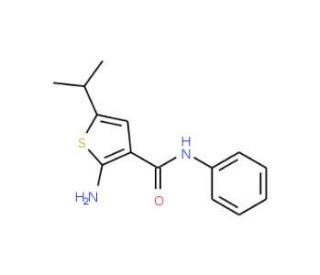 2-Amino-5-isopropyl-N-phenylthiophene-3-carboxamide - chemical structure image