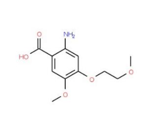 2-amino-5-methoxy-4-(2-methoxyethoxy)benzoic acid - chemical structure image