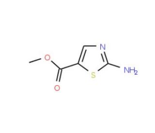 2-Amino-5-(methoxycarbonyl)-1,3-thiazole (CAS 6633-61-0) - chemical structure image