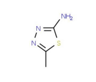 2-Amino-5-methyl-1,3,4-thiadiazole (CAS 108-33-8) - chemical structure image