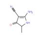 2-amino-5-methyl-4-oxo-4,5-dihydro-1H-pyrrole-3-carbonitrile - chemical structure image