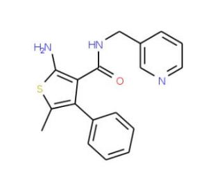 2-Amino-5-methyl-4-phenyl-N-(pyridin-3-ylmethyl)-thiophene-3-carboxamide - chemical structure image