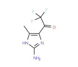 2-Amino-5-methyl-4-trifluoroacetylimidazole (CAS 1021875-68-2) - chemical structure image