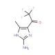 2-Amino-5-methyl-4-trifluoroacetylimidazole (CAS 1021875-68-2) - chemical structure image