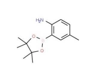 2-Amino-5-methylphenyboronic acid, pinacol ester (CAS 948592-80-1) - chemical structure image