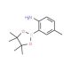 2-Amino-5-methylphenyboronic acid, pinacol ester (CAS 948592-80-1) - chemical structure image