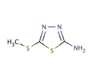 2-Amino-5-(methylthio)-1,3,4-thiadiazole (CAS 5319-77-7) - chemical structure image