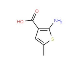 2-amino-5-methylthiophene-3-carboxylic acid (CAS 41940-47-0) - chemical structure image