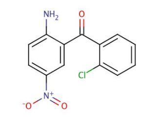 2-Amino-5-nitro-2&prime;-chlorobenzophenone (CAS 2011-66-7) - chemical structure image