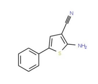 2-amino-5-phenylthiophene-3-carbonitrile - chemical structure image