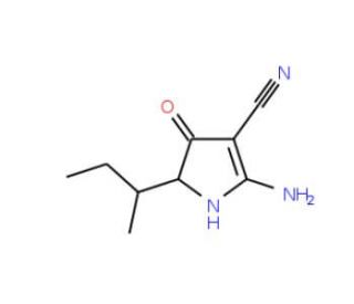 2-amino-5-sec-butyl-4-oxo-4,5-dihydro-1H-pyrrole-3-carbonitrile - chemical structure image