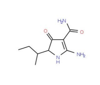 2-amino-5-sec-butyl-4-oxo-4,5-dihydro-1H-pyrrole-3-carboxamide - chemical structure image