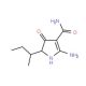 2-amino-5-sec-butyl-4-oxo-4,5-dihydro-1H-pyrrole-3-carboxamide - chemical structure image