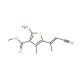 2-Amino-5-((Z)-2-cyano-1-methyl-vinyl)-4-methyl-thiophene-3-carboxylic acid methyl ester - chemical structure image