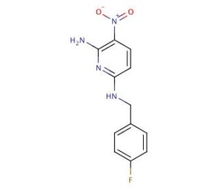 2-Amino-6-[(4-fluorobenzyl)-amino]-3-nitropyridine - chemical structure image