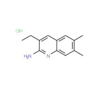 2-Amino-6,7-dimethyl-3-ethylquinoline hydrochloride (CAS 1171579-42-2) - chemical structure image