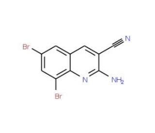 2-Amino-6,8-dibromo-3-quinolinecarbonitrile - chemical structure image
