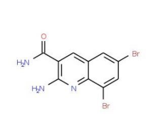 2-Amino-6,8-dibromo-3-quinolinecarboxamide - chemical structure image