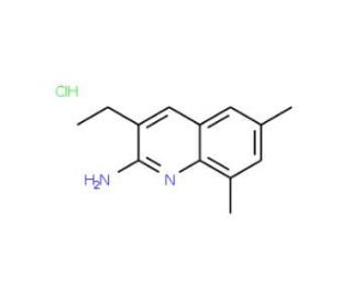 2-Amino-6,8-dimethyl-3-ethylquinoline hydrochloride (CAS 1170524-35-2) - chemical structure image