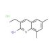 2-Amino-6,8-dimethyl-3-ethylquinoline hydrochloride (CAS 1170524-35-2) - chemical structure image