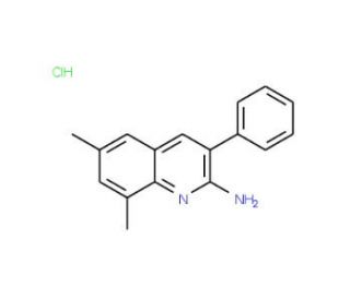 2-Amino-6,8-dimethyl-3-phenylquinoline hydrochloride (CAS 1173078-52-8) - chemical structure image