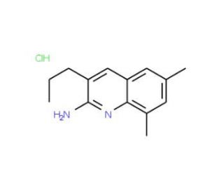 2-Amino-6,8-dimethyl-3-propylquinoline hydrochloride (CAS 1172256-36-8) - chemical structure image
