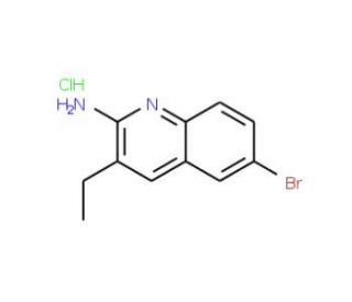 2-Amino-6-bromo-3-ethylquinoline hydrochloride (CAS 1171580-64-5) - chemical structure image