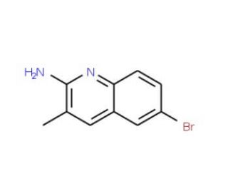 2-Amino-6-bromo-3-methylquinoline (CAS 203506-01-8) - chemical structure image