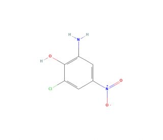 2-Amino-6-chloro-4-nitrophenol (CAS 6358-09-4) - chemical structure image