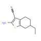 2-Amino-6-ethyl-4,5,6,7-tetrahydro-1-benzothiophene-3-carbonitrile 的分子结构, CAS编号: 329222-96-0 2-Amino-6-ethyl-4,5,6,7-tetrahydro-1-benzothiophene-3-carbonitrile (CAS 329222-96-0) - chemical structure image