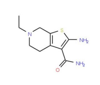 2-Amino-6-ethyl-4,5,6,7-tetrahydro-thieno[2,3-c]-pyridine-3-carboxylic acid amide - chemical structure image