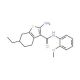 2-Amino-6-ethyl-N-(2-methoxyphenyl)-4,5,6,7-tetrahydro-1-benzothiophene-3-carboxamide - chemical structure image