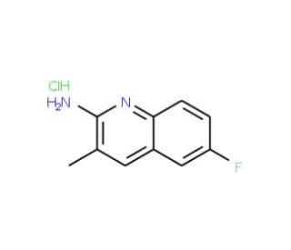 2-Amino-6-fluoro-3-methylquinoline hydrochloride (CAS 1170267-22-7) - chemical structure image