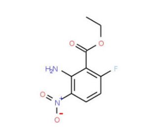 2-Amino-6-fluoro-3-nitrobenzoic acid ethyl Ester (CAS 150368-37-9) - chemical structure image
