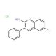 2-Amino-6-fluoro-3-phenylquinoline hydrochloride (CAS 1170571-99-9) - chemical structure image