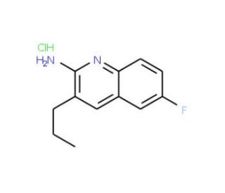 2-Amino-6-fluoro-3-propylquinoline hydrochloride (CAS 1172565-52-4) - chemical structure image