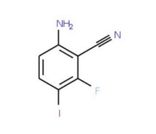 2-Amino-6-fluoro-5-iodobenzonitrile - chemical structure image