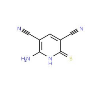 2-amino-6-mercaptopyridine-3,5-dicarbonitrile - chemical structure image