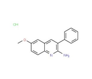 2-Amino-6-methoxy-3-phenylquinoline hydrochloride (CAS 1173263-63-2) - chemical structure image