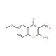 2-amino-6-methoxy-4-oxo-4H-chromene-3-carbaldehyde (CAS 68301-78-0) - chemical structure image
