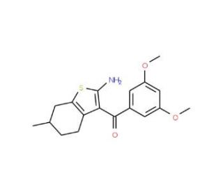 (2-amino-6-methyl-4,5,6,7-tetrahydro-1-benzothien-3-yl)(3,5-dimethoxyphenyl)methanone - chemical structure image