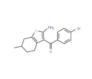 (2-amino-6-methyl-4,5,6,7-tetrahydro-1-benzothien-3-yl)(4-bromophenyl)methanone - chemical structure image