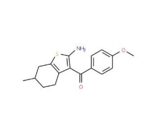 (2-amino-6-methyl-4,5,6,7-tetrahydro-1-benzothien-3-yl)(4-methoxyphenyl)methanone - chemical structure image