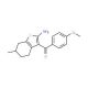(2-amino-6-methyl-4,5,6,7-tetrahydro-1-benzothien-3-yl)(4-methoxyphenyl)methanone 的分子结构 (2-amino-6-methyl-4,5,6,7-tetrahydro-1-benzothien-3-yl)(4-methoxyphenyl)methanone - chemical structure image