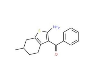 (2-amino-6-methyl-4,5,6,7-tetrahydro-1-benzothien-3-yl)(phenyl)methanone - chemical structure image
