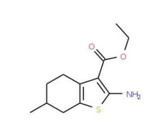 2-Amino-6-methyl-4,5,6,7-tetrahydro-benzo[b]thiophene-3-carboxylic acid ethyl ester (CAS 76981-71-0) - chemical structure ima