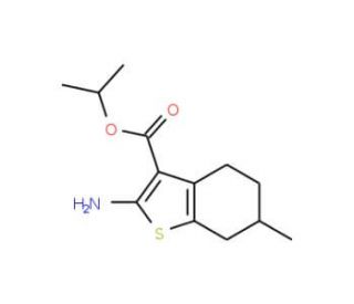 2-Amino-6-methyl-4,5,6,7-tetrahydro-benzo[b]thiophene-3-carboxylic acid isopropyl ester - chemical structure image