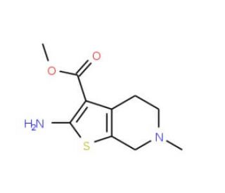 2-Amino-6-methyl-4,5,6,7-tetrahydro-thieno[2,3-c]-pyridine-3-carboxylic acid methyl ester - chemical structure image